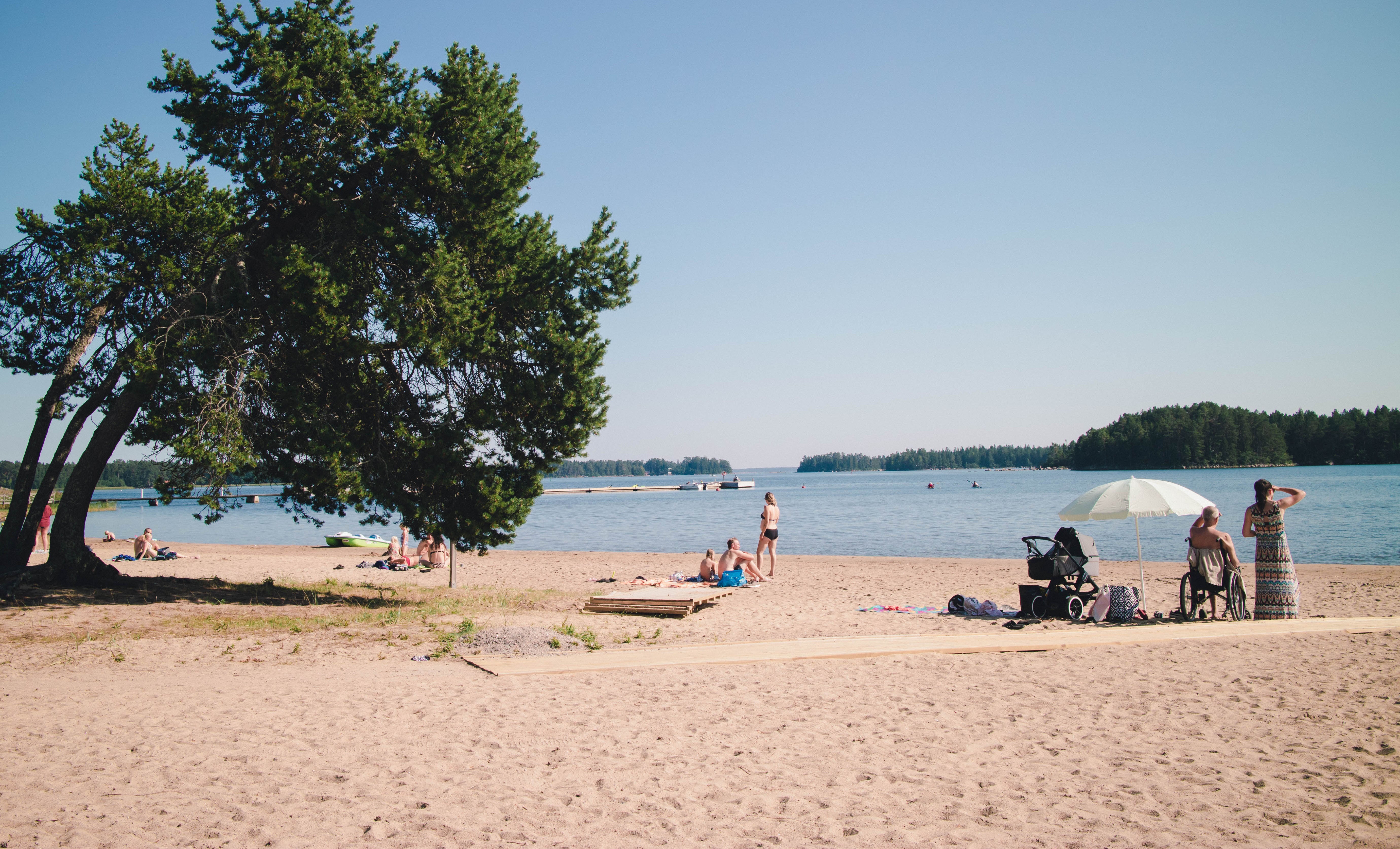 Beach At The City Of Temiskaming Shores Haileybury New Liskead Beaches Enjoy The Sandy Beach With Waterslide Splashpad Lifeguards Washrooms & Amenities Provide Convenience In The Summer For The Best Travel Vacation In Ontario Canada