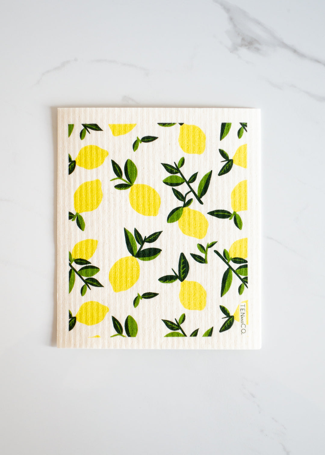 Ten and Co. Lemon Swedish Sponge Dish Cloth An Eco-friendly Unpaper Towel