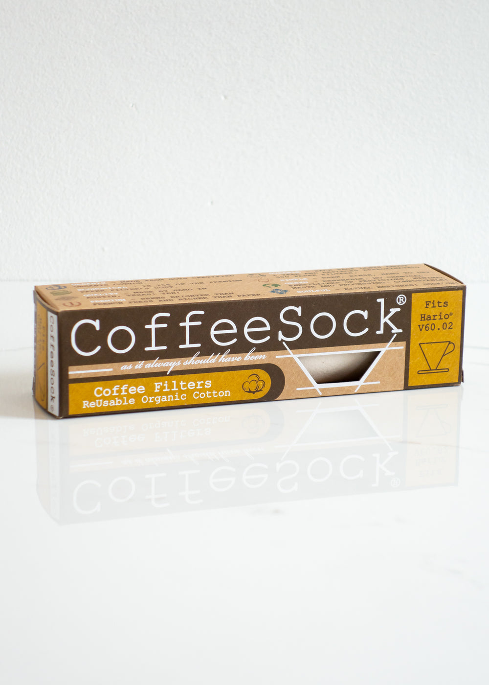 CoffeeSock Hario v60-02 Filters Made of Organic Cotton