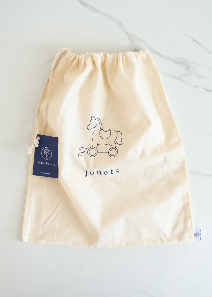 Dans Le Sac Natural Cotton Reusable Toy Bag For A Zero Waste Home