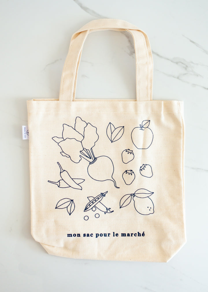 Dans Le Sac Colour-Your-Own Childrens Reusable Zero Waste Grocery Bag