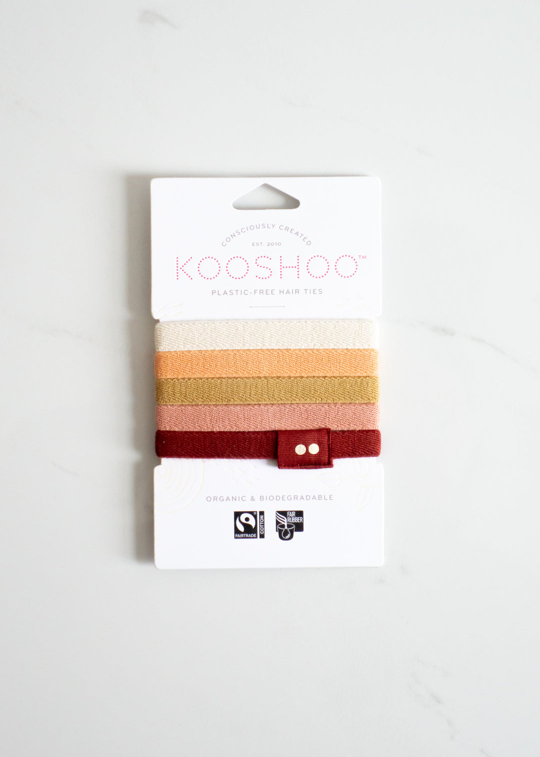 KOOSHOO Organic Plastic-free Hair Ties In Ginger Made With Biodegradable Materials