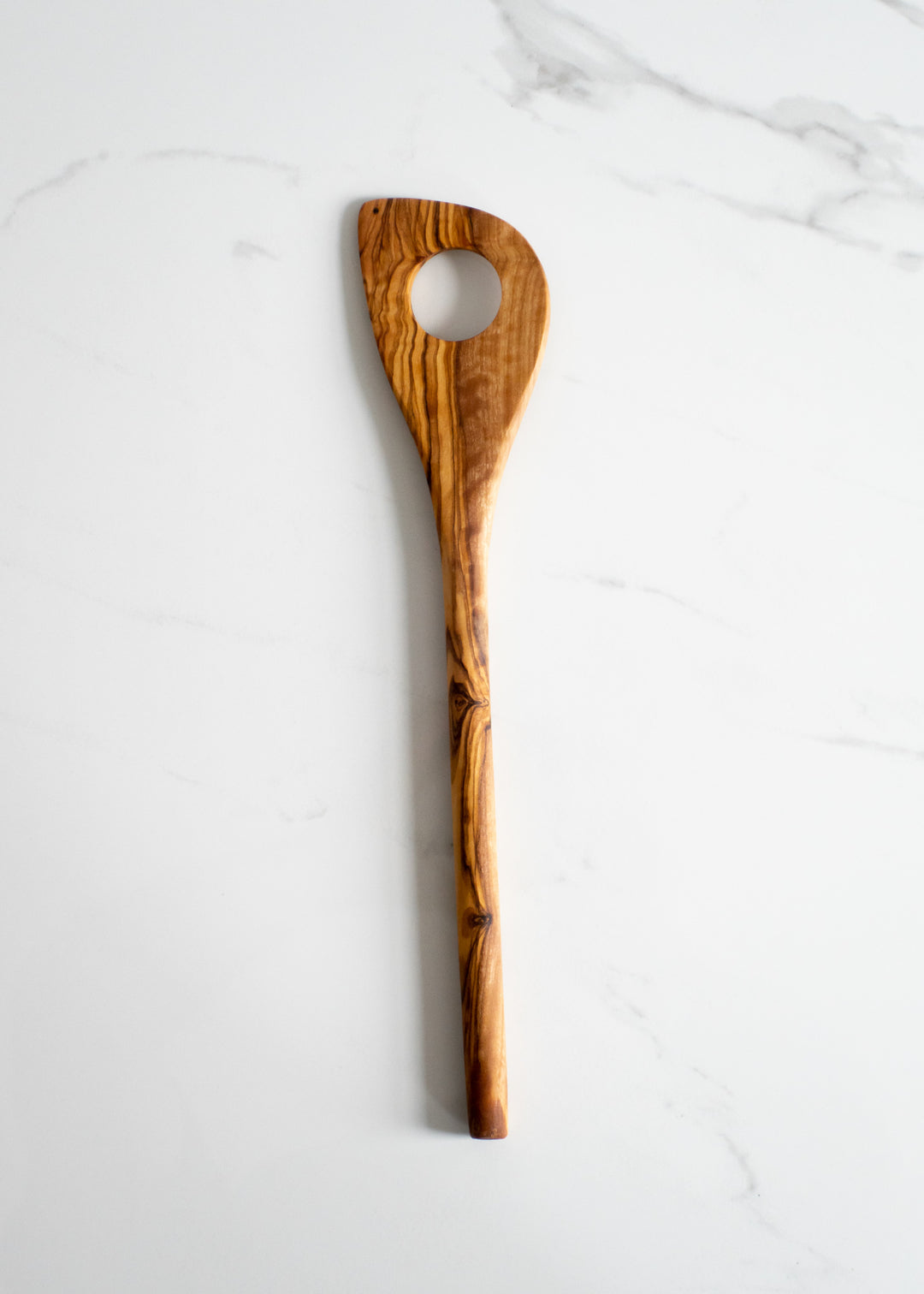 Redecker Olive Wood Plastic-free Cooking Spoon with Hole Great For Making Dishes Like Risotto