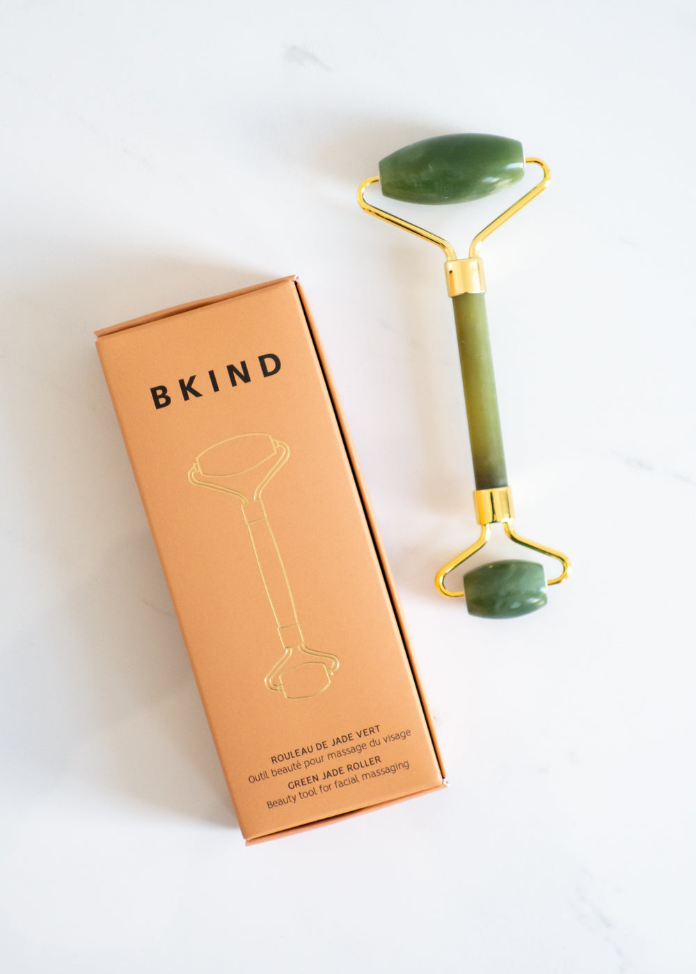 Bkind Jade Plastic-free Facial Roller For Firming Skin & Reducing Puffiness