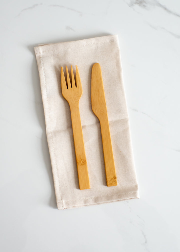 LEKKO Life Goods Linen Everyday Napkin In Oatmeal Ecru For A Zero Waste Lunch