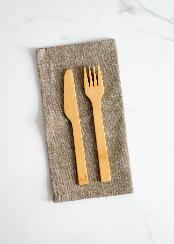 LEKKO Life Goods Linen Everyday Napkin In Shire Brown For A Package-free Lunch