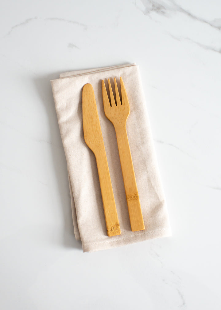 LEKKO Life Goods Linen Dinner Napkin In Oatmeal Ecru For A Zero Waste Kitchen