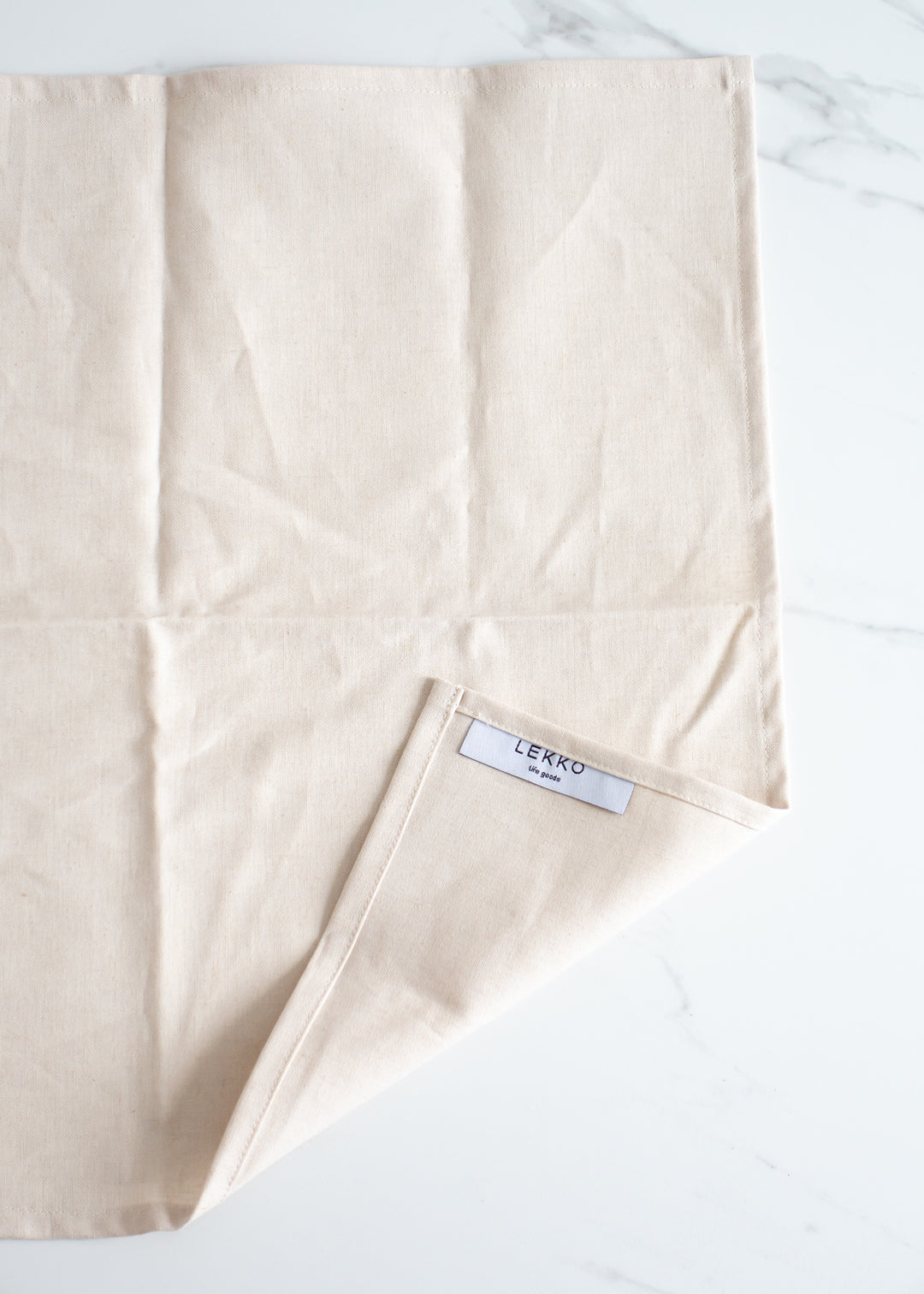 LEKKO Life Goods Linen Dinner Napkin In Oatmeal Ecru For A Package-free Lunch