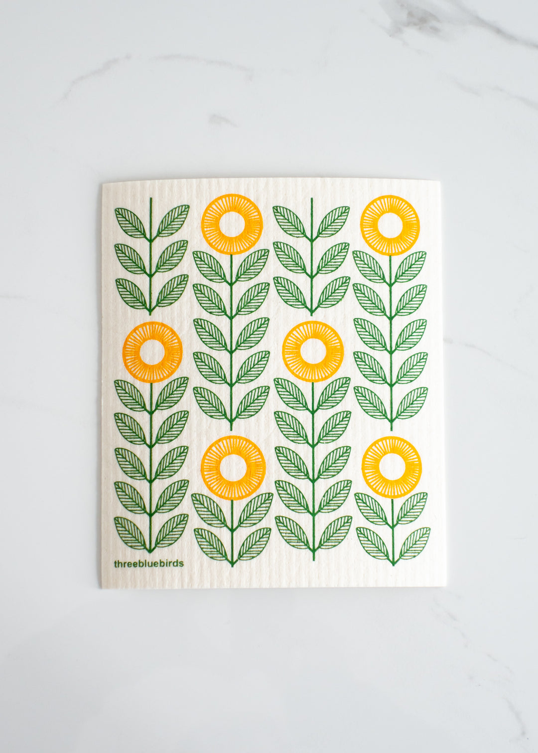 Shop Sunflowers Swedish Dishcloth - Three Bluebirds Swedish Dishcloths