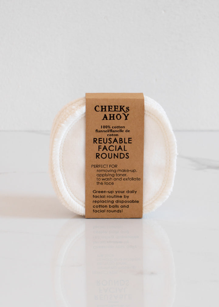 Cheeks Ahoy Reusable White Cotton Facial Rounds For An Eco-friendly Skincare Routine