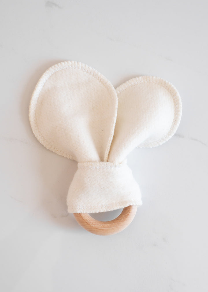 Cheeks Ahoy Maple Wood Teethe-Ears Plastic-free Teething Ring