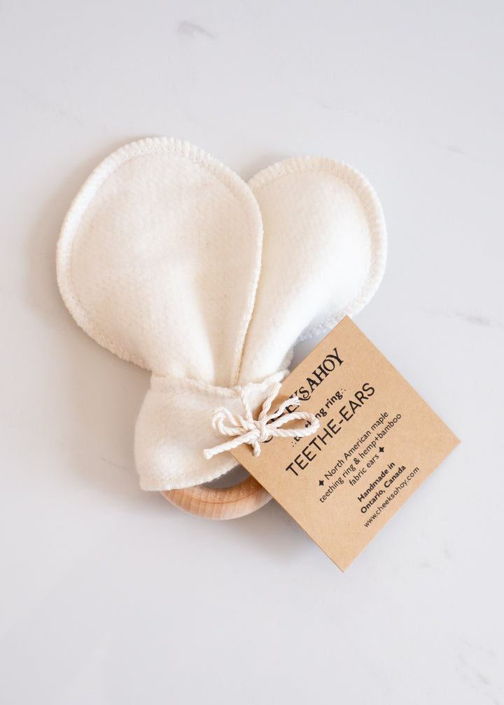 Cheeks Ahoy Maple Wood Teethe-Ears Natural & Plastic-free Teething Ring