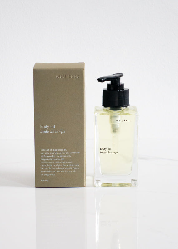 Well Kept Body Oil - Natural Moisturizer In Glass Packaging