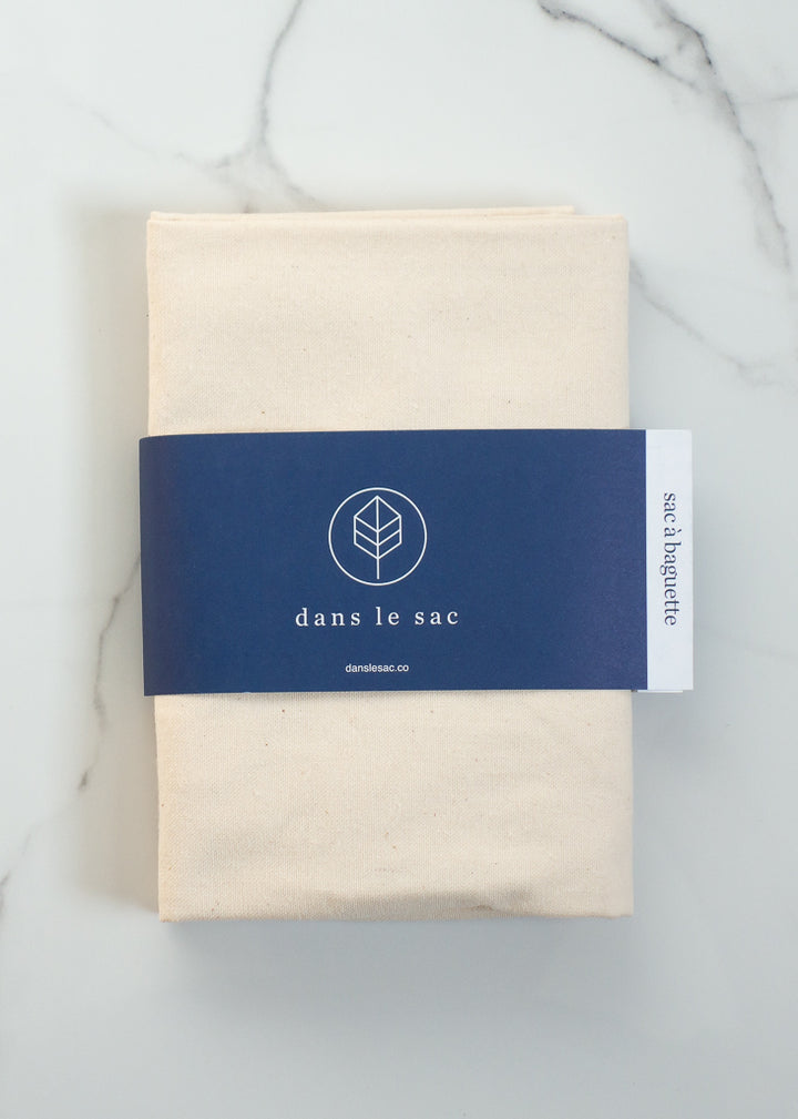 Dans Le Sac Natural Cotton Reusable Baguette Bag For Plastic-free Grocery Shopping