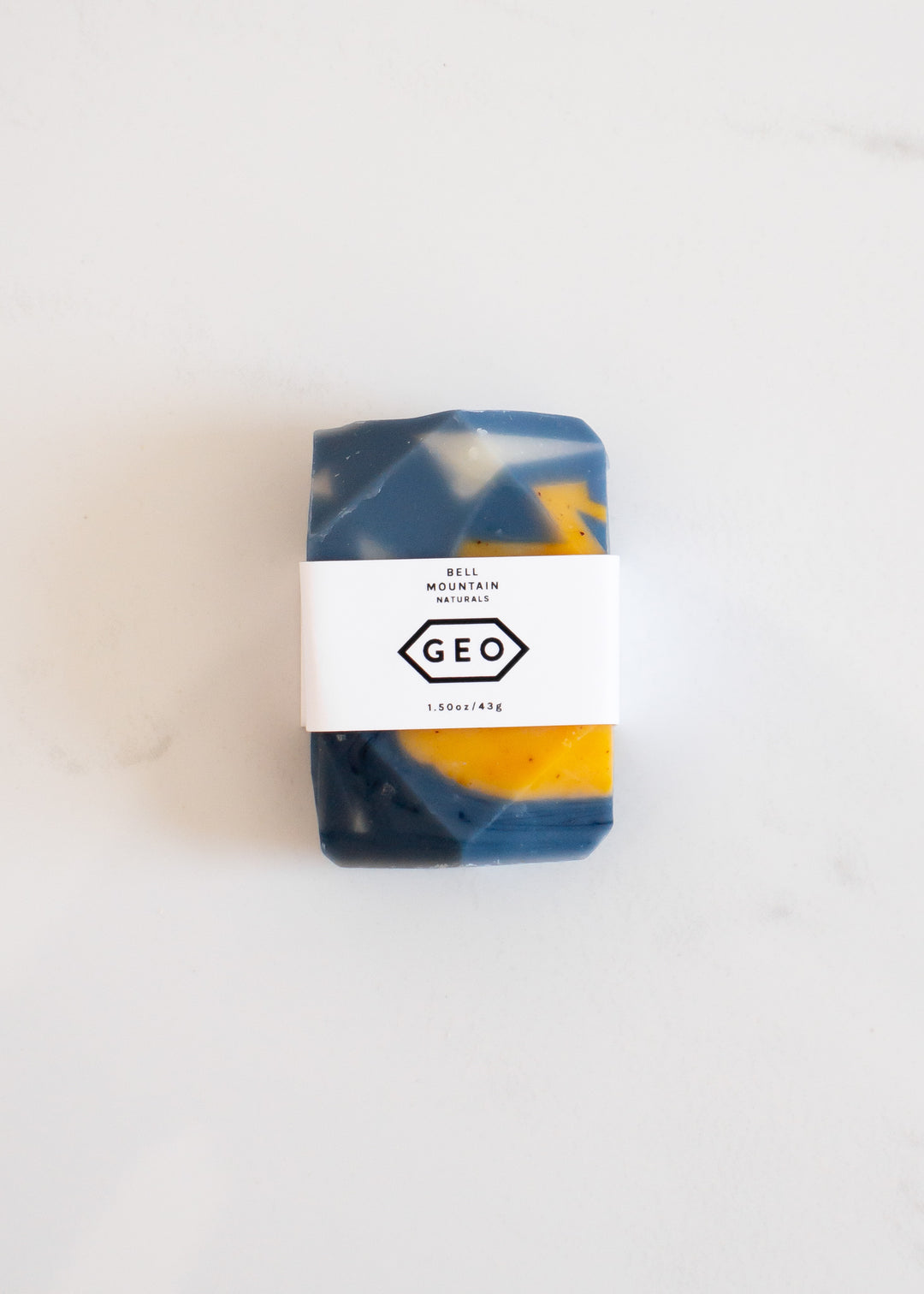 Bell Mountain Naturals Terrazzo Mini Faceted Geo Gem Zero Waste Soap Bar In Blue Lemongrass Sage Lavender For An Eco-friendly Lifestyle