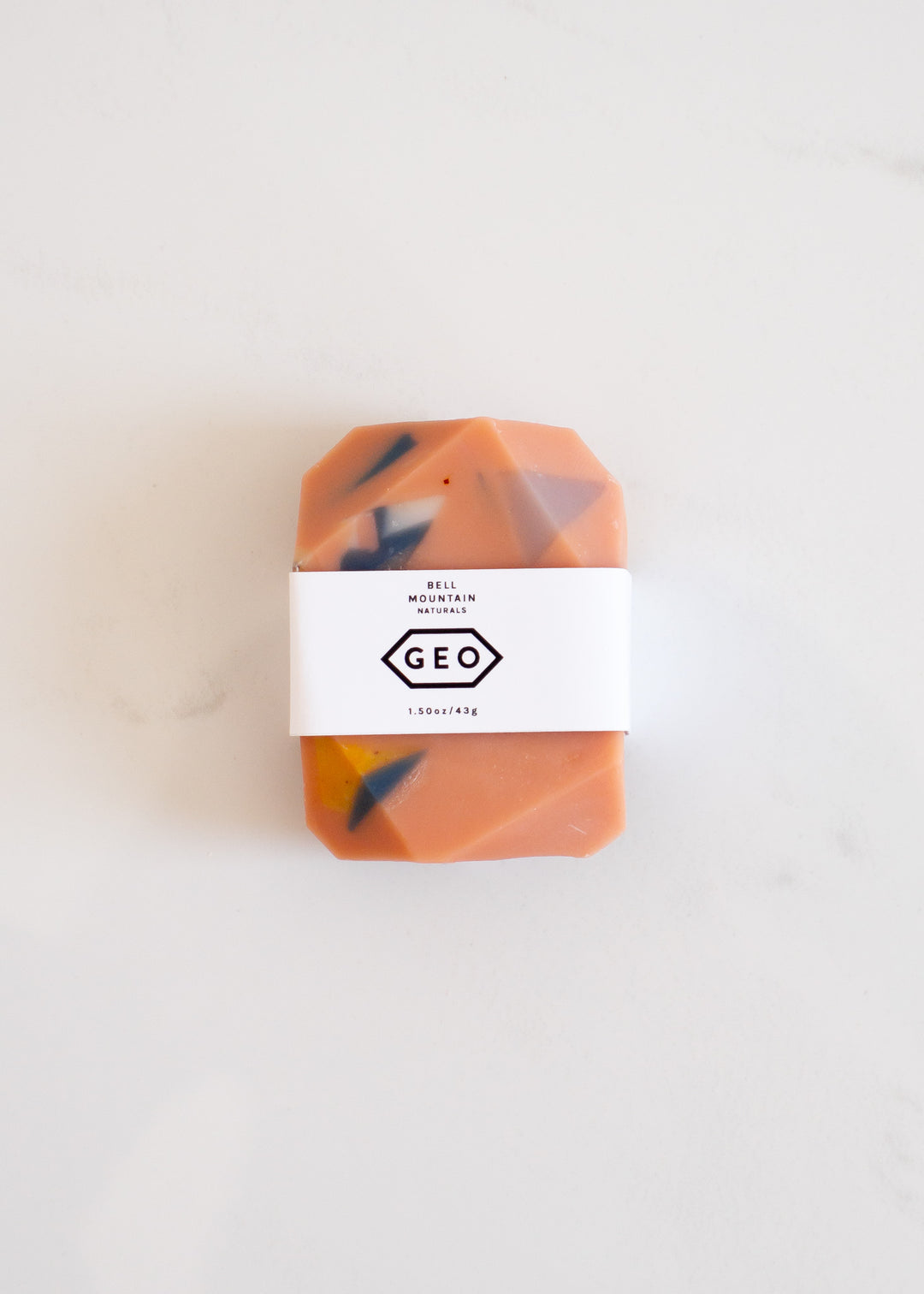 Bell Mountain Naturals Terrazzo Mini Faceted Geo Gem Plastic-free Soap Bar In Pink Blue Spruce Geranium Sweet Orange Grapefruit For A Package-free Lifestyle