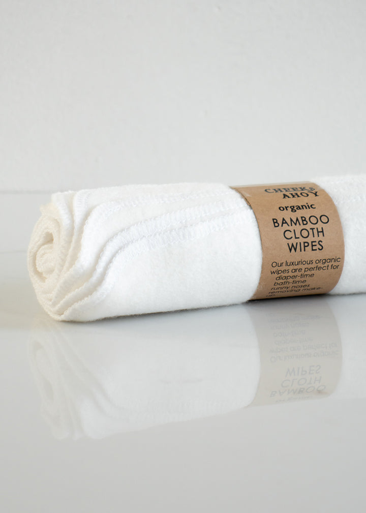 Cheeks Ahoy White Organic Bamboo Cloth Wipes For An Eco-friendly Lifestyle