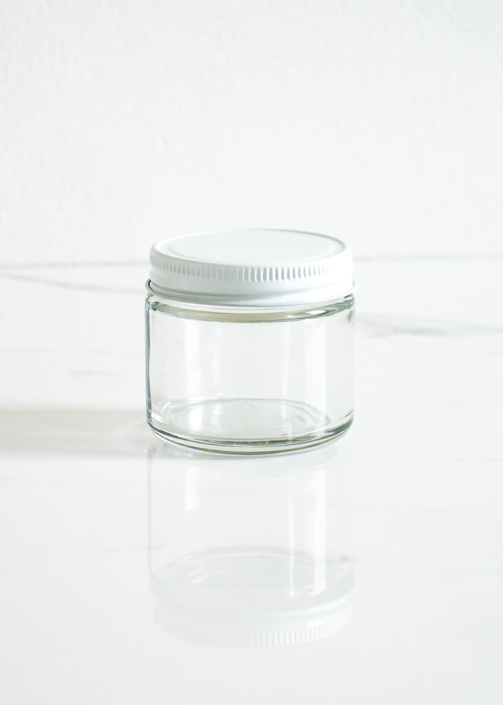 Refillable 2 oz Glass Jar With White Lid For Eco-friendly Spice Storage