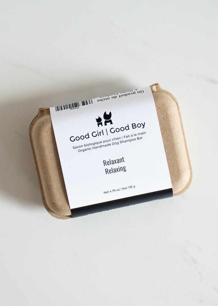 Good Girl Good Boy Dog Shampoo Bar - Relaxing Hemp Oil & Chamomile - Organic & Vegan