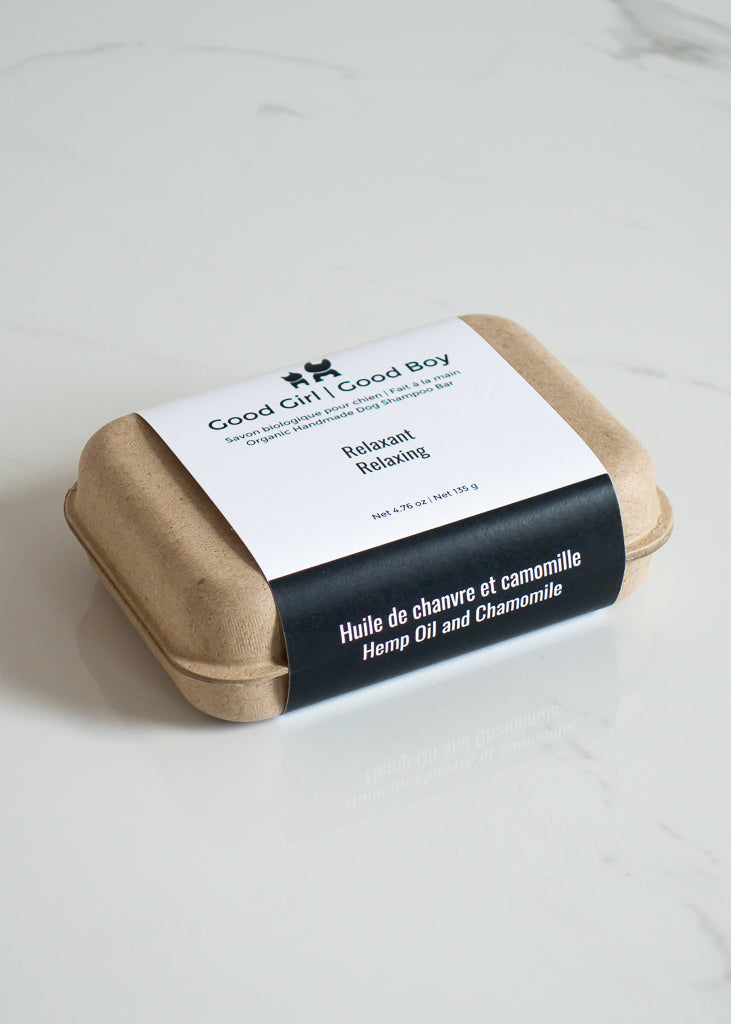 Good Girl Good Boy Dog Shampoo Bar - Relaxing Hemp Oil & Chamomile - Cruelty-free & Vegan