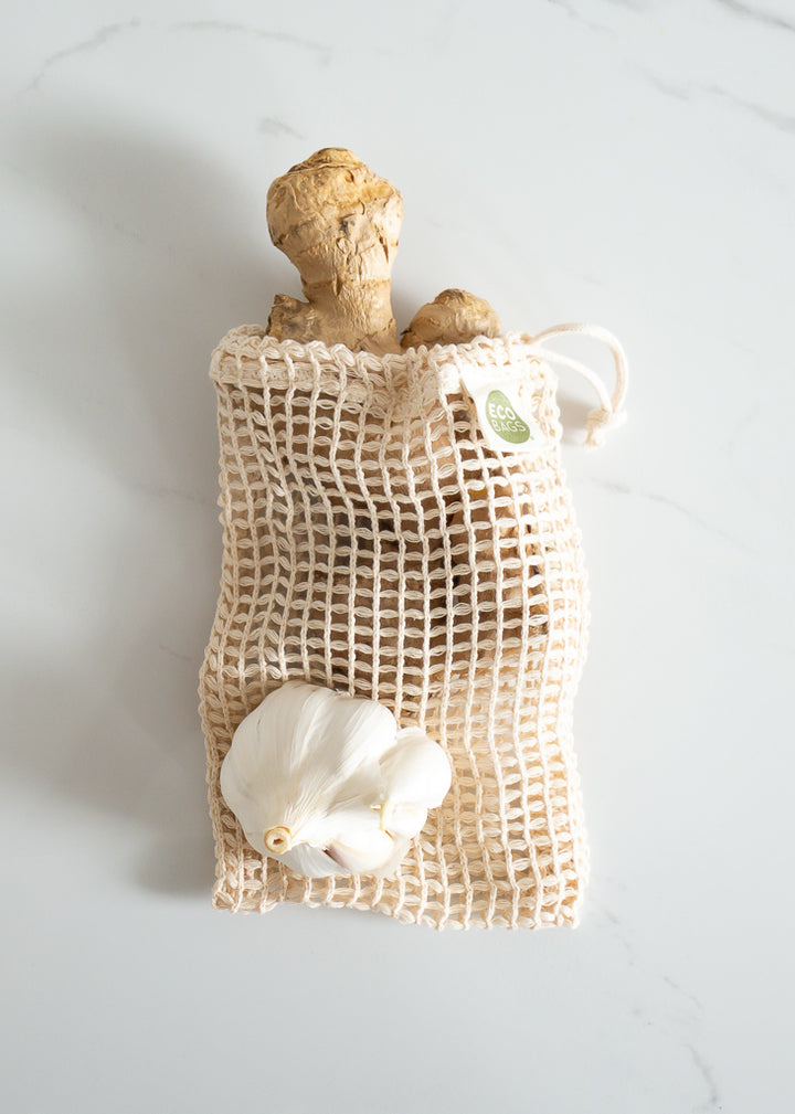 ECOBAGS Mesh Organic Cotton Produce Bag in Small For Zero Waste Grocery Shopping