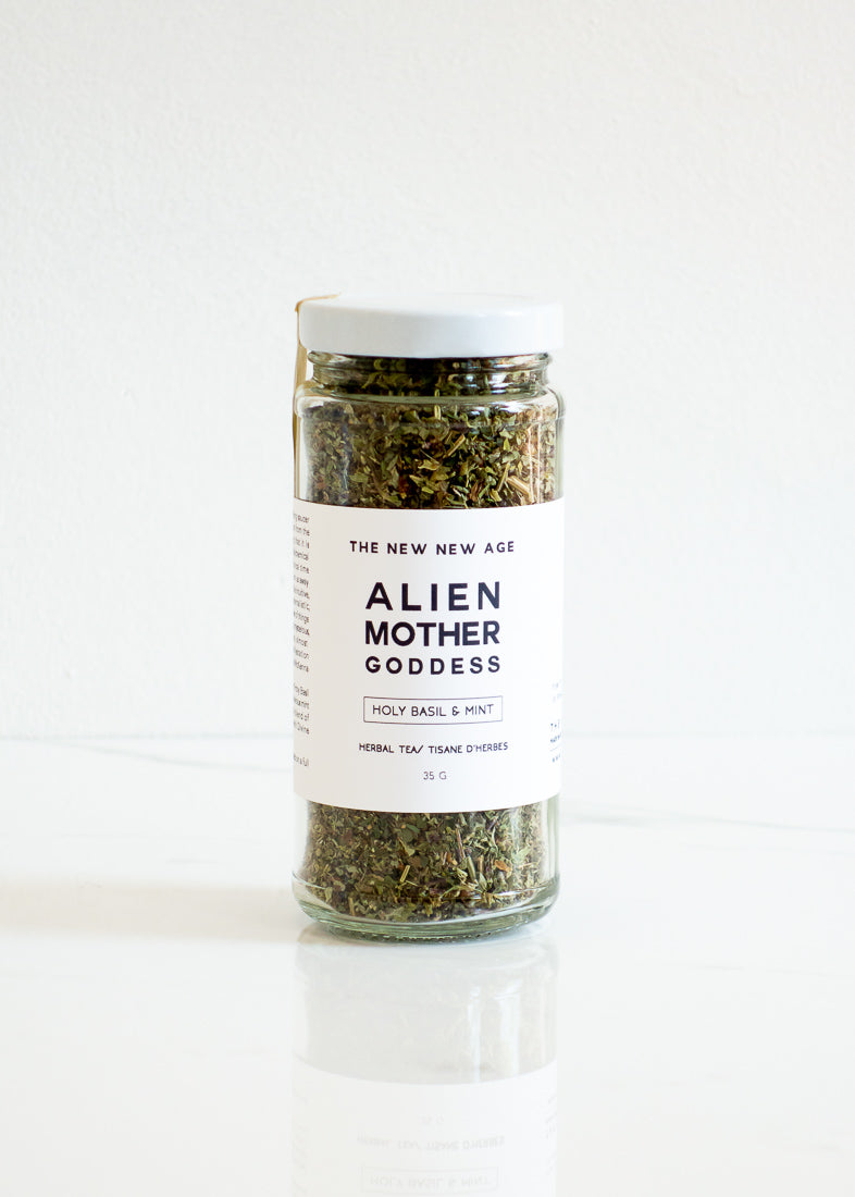 The New New Age Alien Mother Goddess Loose Leaf Organic Vegan Tea With Holy Basil & Mint For A Plastic-free Lifestyle