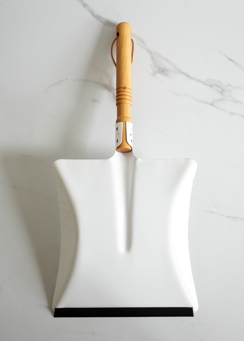 Bürstenhaus Redecker Steel Dust Pan In White For Plastic-free Cleaning Around The Home