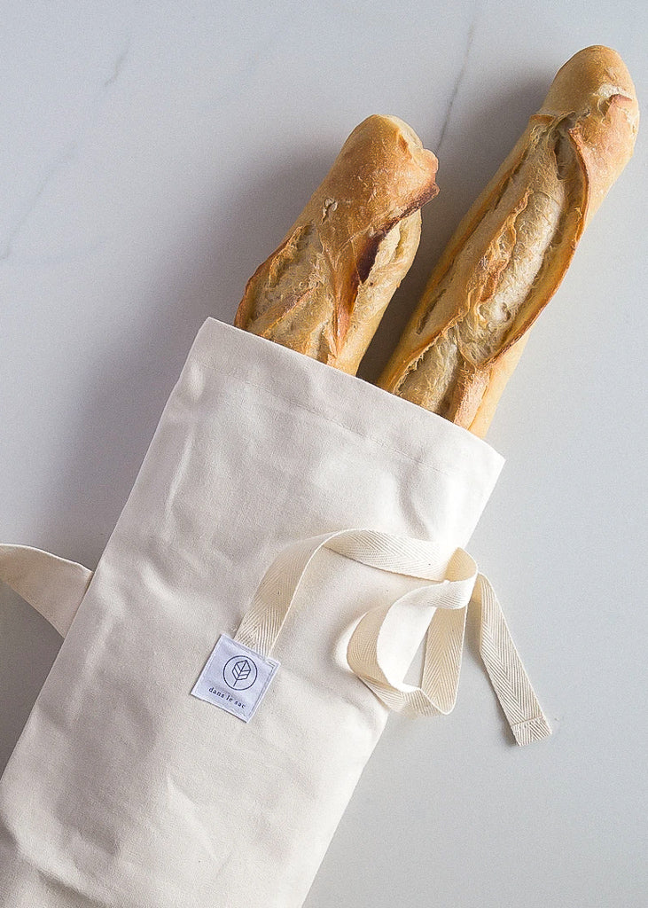 Dans Le Sac Natural Cotton Reusable Baguette Bag For Package-free Grocery Shopping