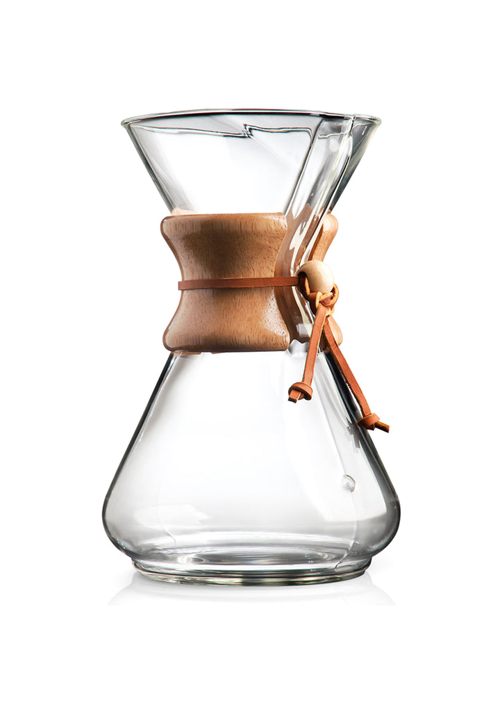 Chemex Classic 10 Cup Coffee Maker For Pour-over Method Made Of Glass And Wood